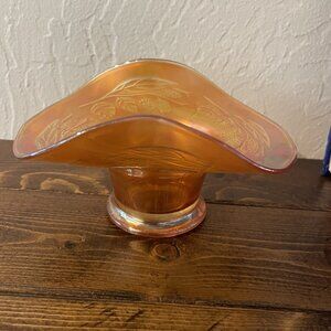 Antique‎ Fenton Carnival Glass "Blackberry Spray" Marigold Spray Dish